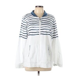 T by Talbots French Terry Zip Up Sweater Jacket Size: L